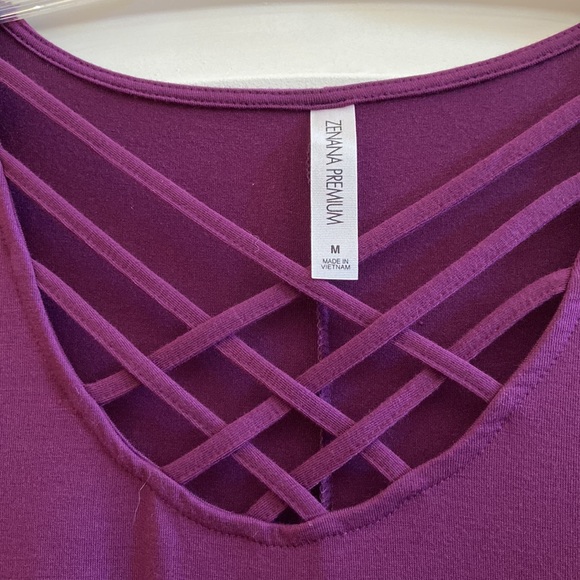 NWOT eggplant coloured midi dress in size M - Picture 2 of 2